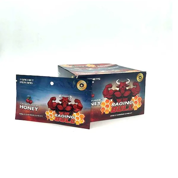 Raging Bull Cherry Honey Male Enhancement - 24 Ct Sachet Display