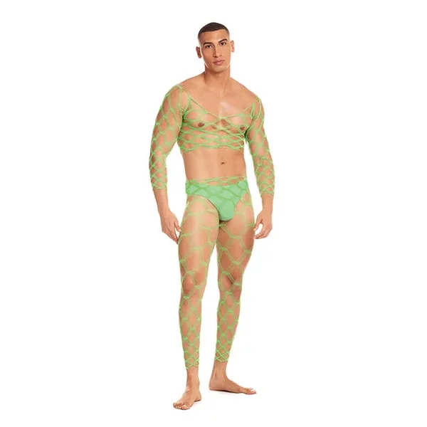 Rainbow Party Future Mode Men’s Lingerie Set Green L/XL