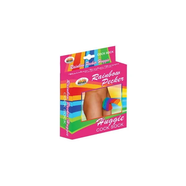 Rainbow Pecker Huggie Sock