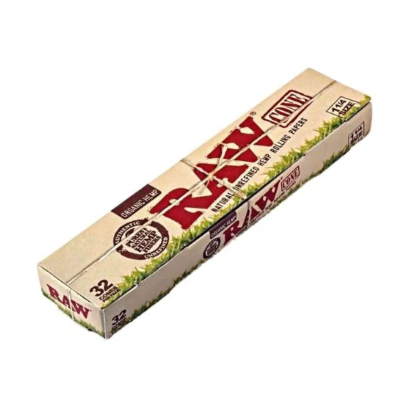 Raw 1 1/4 Organic 32PK Cones