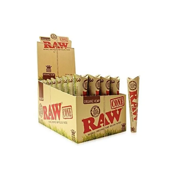 Raw Organic King Size Cones 32PK 3CT