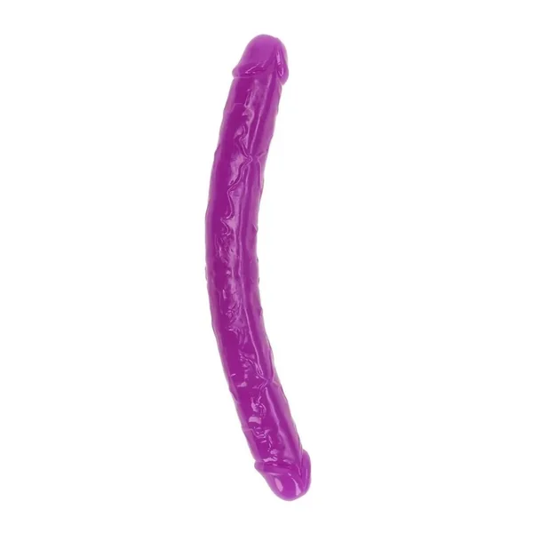 RealRock Double Dong Glow in the Dark Dildo 15in – Purple