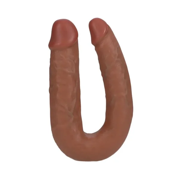 RealRock Ultra Realistic Skin U Shaped Dual Penetration 5in – Caramel