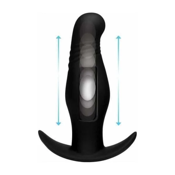 Rechargeable Anal Vibrator - Thump It - Rippled Thumping Anal Plug