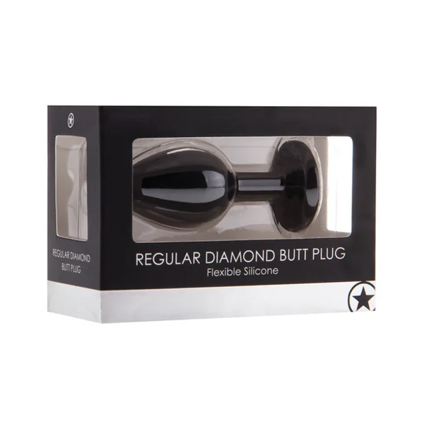 REGULAR DIAMOND BUTT PLUG BLACK