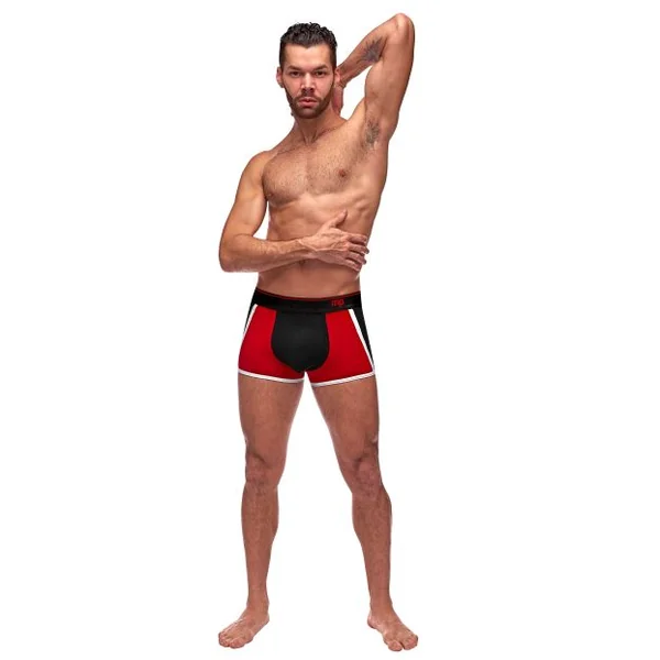 RETRO SPORT PANEL SHORT BLACK/ RED MEDIUM