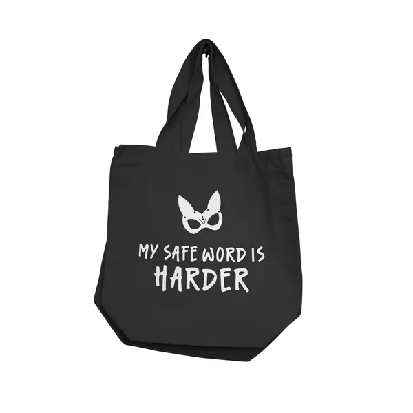 Reusable Totes – My Safe Word is Harder – Black