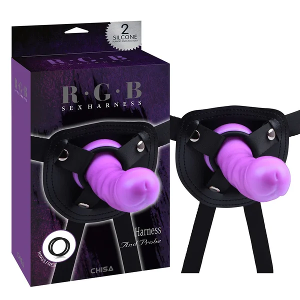 R.G.B Harness and Probe Strap-On Dildo
