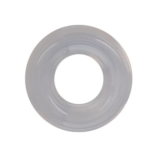 Rock Solid Ribbed Donut Silicone Cock Ring – Clear