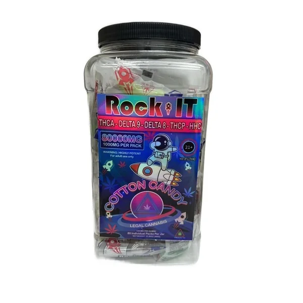 Rock-it Gummies 80000mg/jar 80pc Cotton Candy
