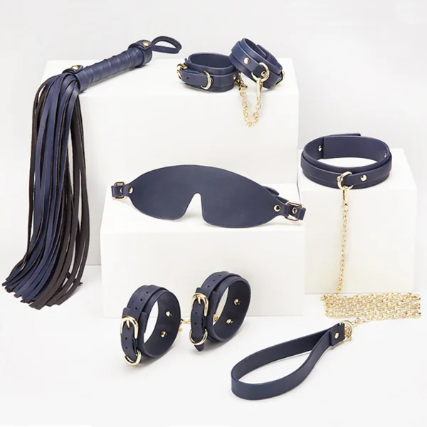 Roomfun 6-Piece Leather Bondage Set