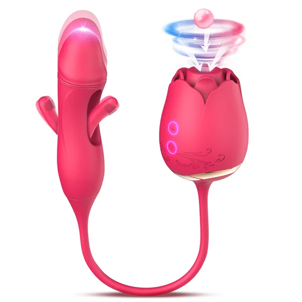 Rose Sex Toys Flapping Sucking Vibrator