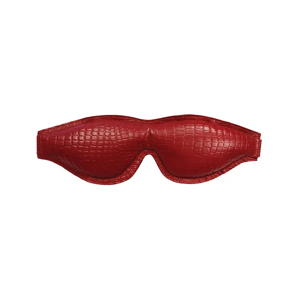 Rouge Large Padded Leather Blindfold - Burgundy