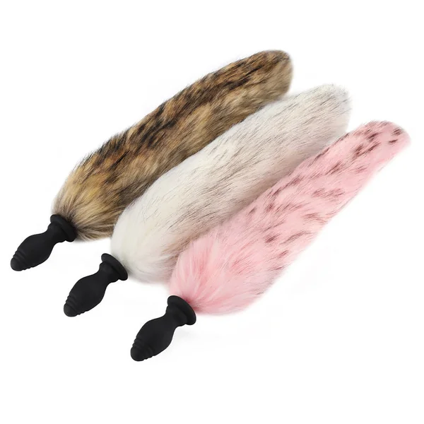 Runyu Silicone vibrating anal plug can replace fox tail hair
