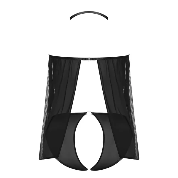 SASSY CUPLESS BABYDOLL & PANTY SET BLACK S/M