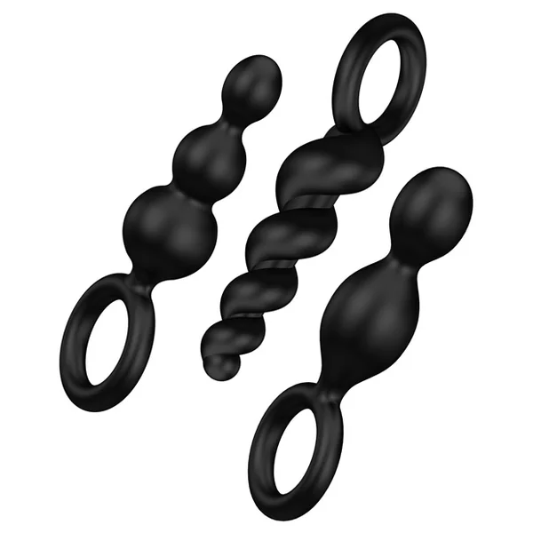 SATISFYER BOOTY CALL PLUGS SET OF 3 BLACK (NET)