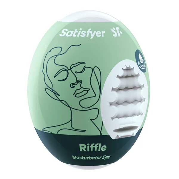 Satisfyer Masturbator Egg - Riffle - Light Green