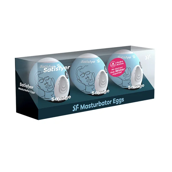 Savage Masturbator Egg 3pk by Satisfyer