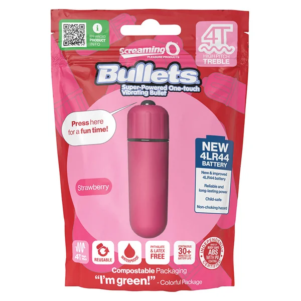 Screaming O 4T Tickle & Tease Bullet - Strawberry