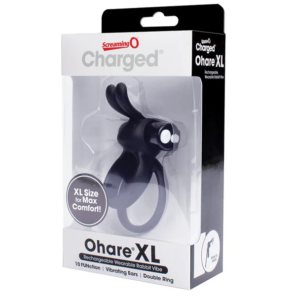 Screaming O Charged Ohare XL Vibrating Ring - Black