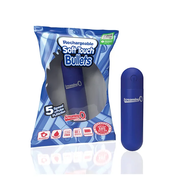 Screaming O Soft Touch Rechargeable Bullets - Blue