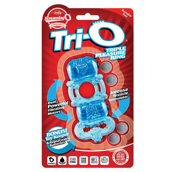 Screaming O Tri-O Vibrating Ring - Blue