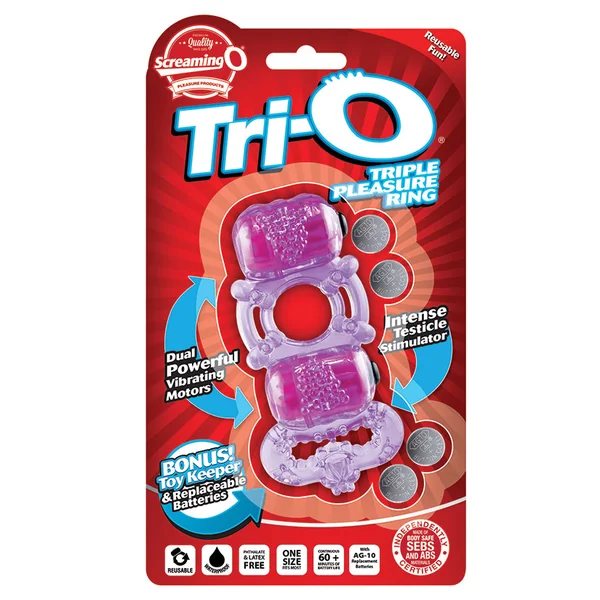 Screaming O Tri-O Vibrating Ring - Purple