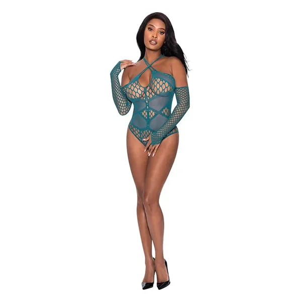 Seamless Long Sleeve Teddy Turquoise One Size