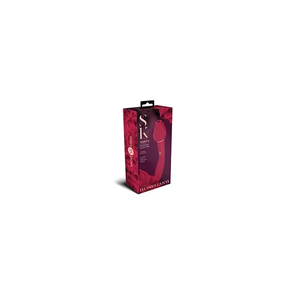 Secret Kisses Twosome Dual Ended Rose Bud W/clitoral Suction & G-spot Vibe – Red