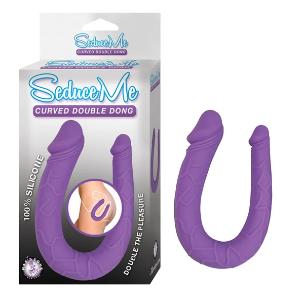 SEDUCE ME CURVED DOUBLE DONG- PURPLE