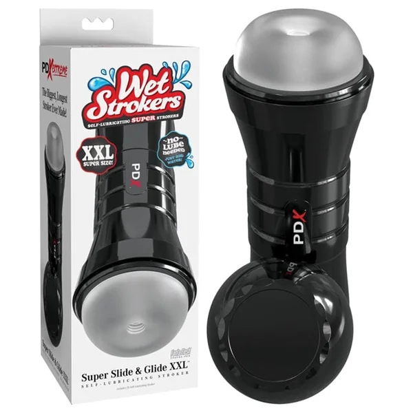Self-Lubricating Masturbator - Wet Strokers - Super Slide & Glide XXL