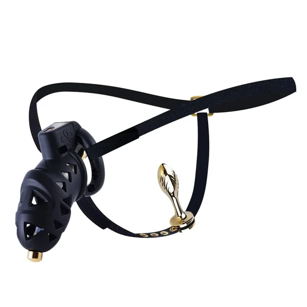 Sevanda Rattlesnake Pro Chastity Cage With Urethral Sound & Anal Plug