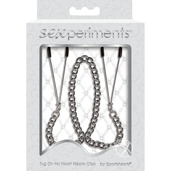 Sex And Mischief Tug On My Heart Adjustable Nipple Clamps With Chain