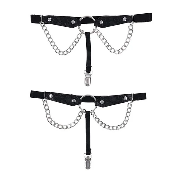 Sex & Mischief Chain Lace Garters
