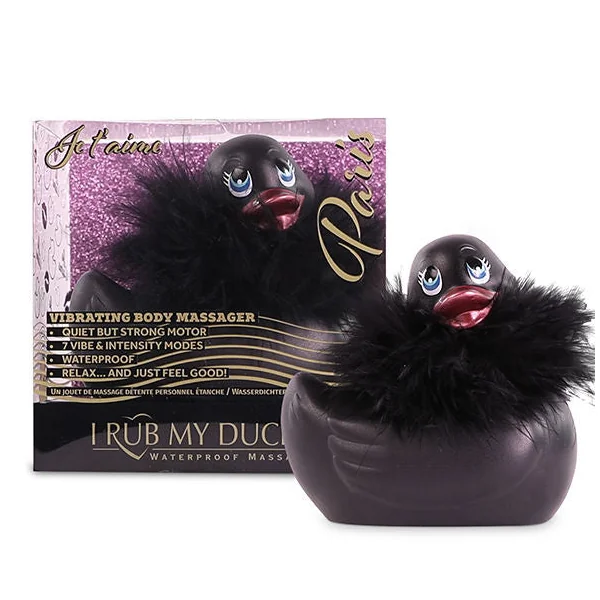 Sex toy waterproof massager paris vibrator duck black I rub my duckie 2.0