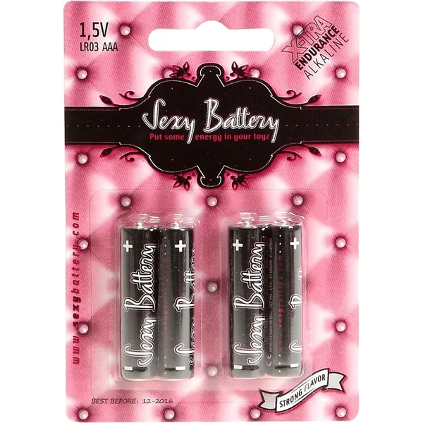 Sexy Battery Xtra Endurance Alkaline LR03 AAA/ 1.5V 4 Each Per Pack