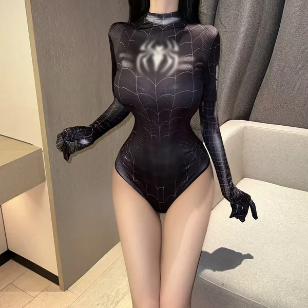 Sexy Black Spider Girl Halloween Costume#040
