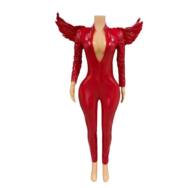 Sexy Red Jumpsuit She Devil Costume