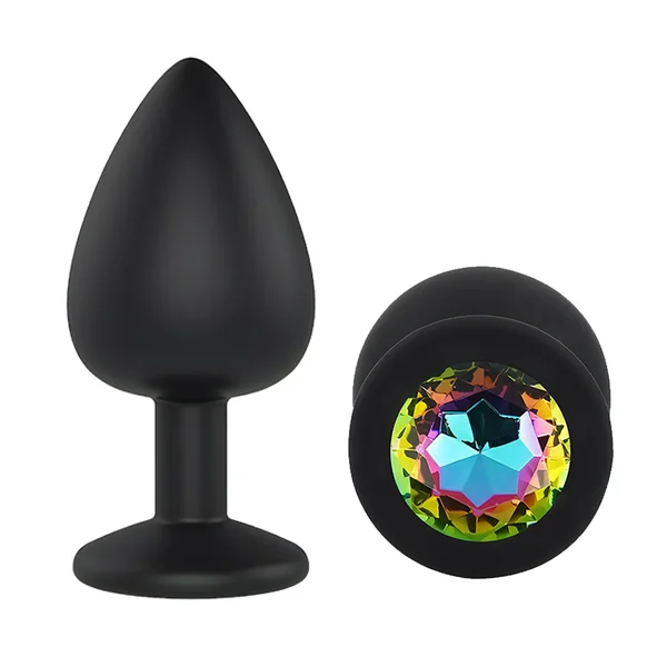 Sexyland Sparkle Silicone Butt Plug With Gem - Large