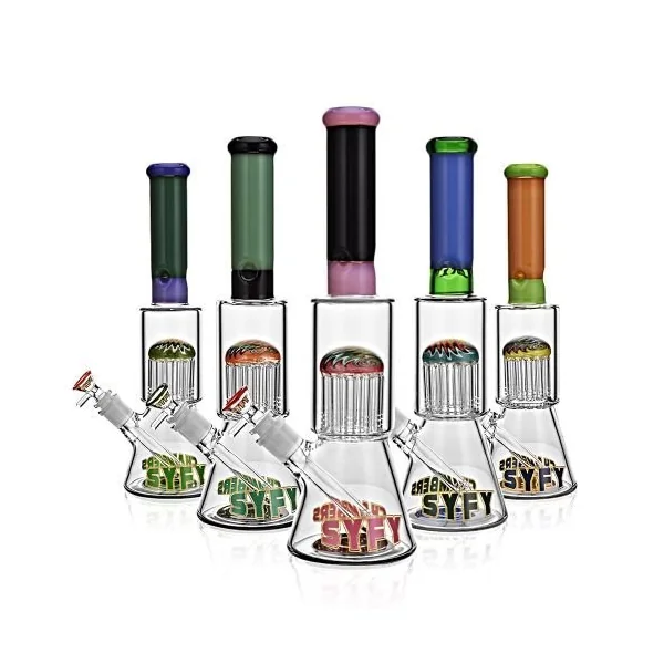 SF4 Red SYFY 7MM 12 Arm Wig Wag Beaker 16″