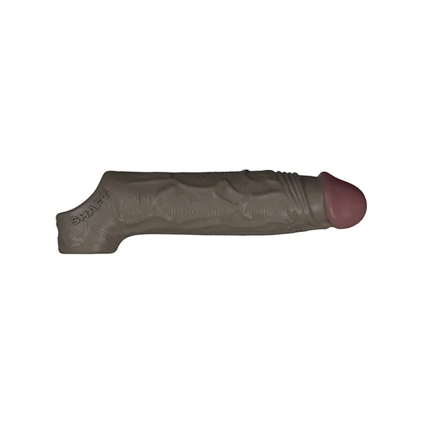 Shaft Flexskin Liquid Silicone 7.8" Vibrating Sheath - Mahogany