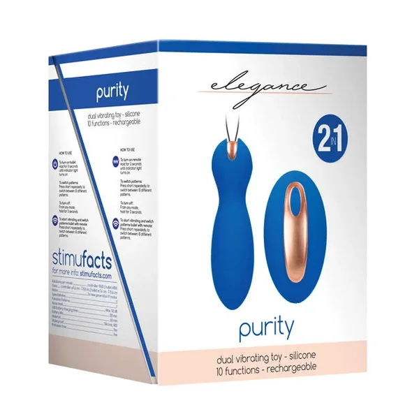 Shots Elegance Dual Vibrating Bullet & Remote – Blue