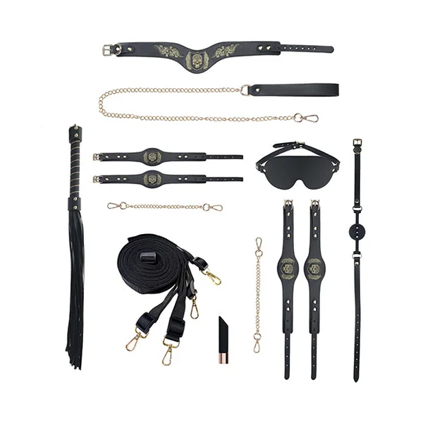 Shots Ouch! London Collection Bondage Kit w/Bag - Black