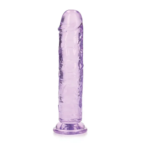 Shots RealRock Crystal Clear 7″ Straight Dildo w/Suction Cup – Purple