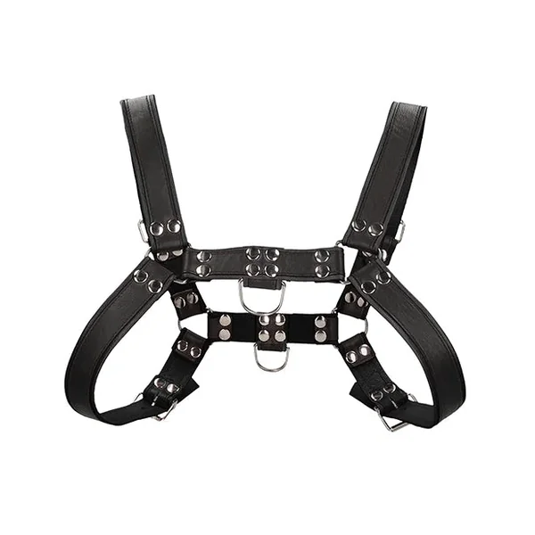 Shots Uomo Chest Bulldog Harness Large/XLarge – Black