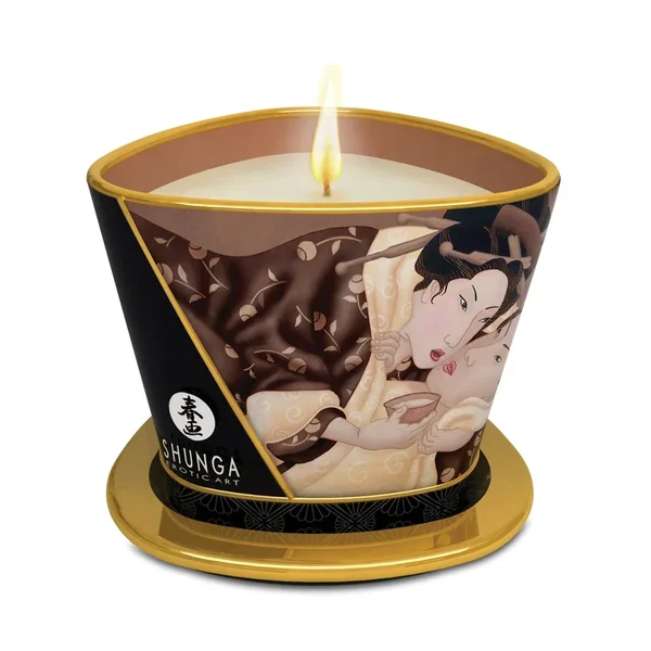 Shunga Massage Candle Excitation – 5.7 oz Intoxicating Chocolate
