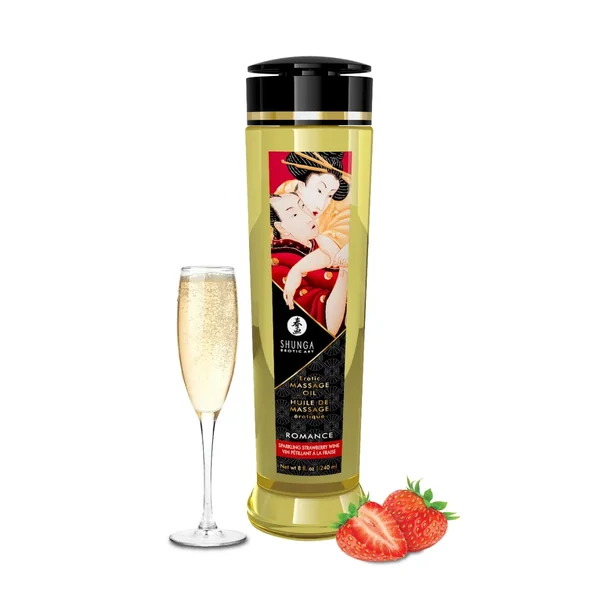 Shunga Massage Oil Romance / Sparkling Strawberry Wine