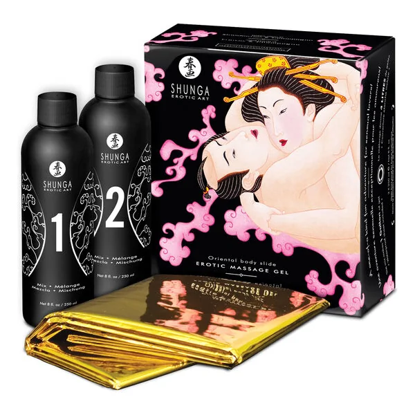 SHUNGA - ORIENTAL BODY TO BODY EROTIC MASSAGE GEL STRAWBERRIES AND CAVA