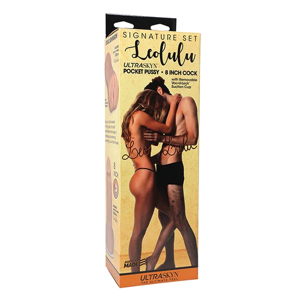 SIGNATURE SET LEOLULU LEO POCKET PUSSY & LULU 8IN COCK W/ SUCTION CUP