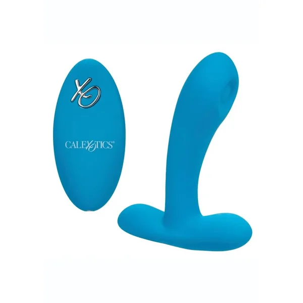 Silicone Remote Pulsing Pleaser Rechargeable Vibrator – Blue